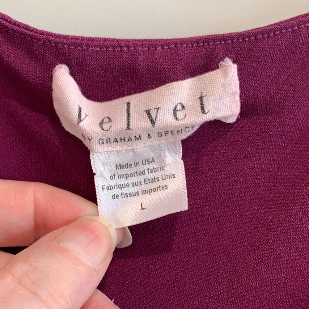 Velvet by Graham & Spencer Sleeveless Tie-Waist Midi Dress in Deep Plum - Picture 2 of 11